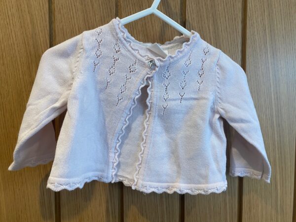 Next Light Pink Cardigan with Button Detail, 3-6M