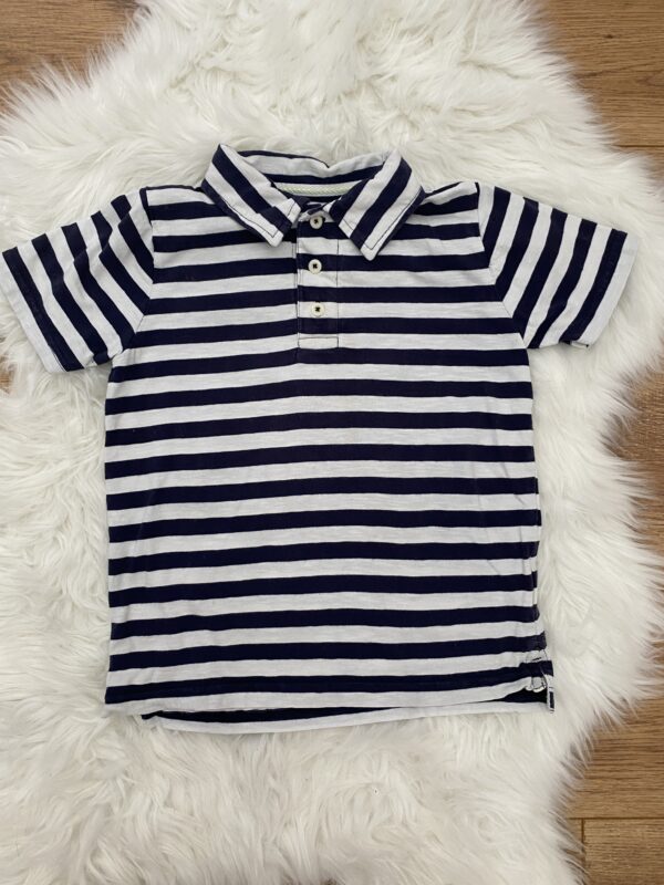 Boden Stripy Collared T-Shirt, 5-6Y