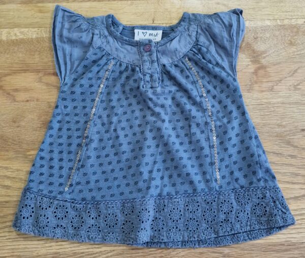 Next Grey Sleeveless Blouse, 9-12M