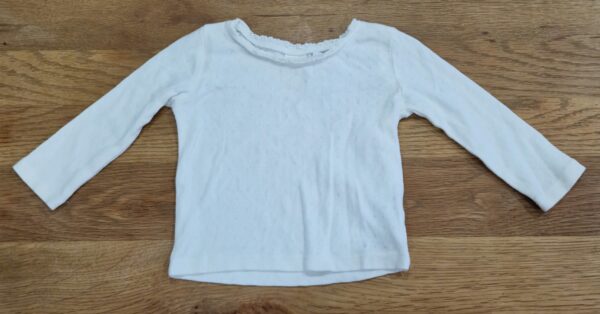 Next L/S White T-Shirt, 9-12M