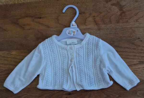 Next White Cardigan, 0-3M