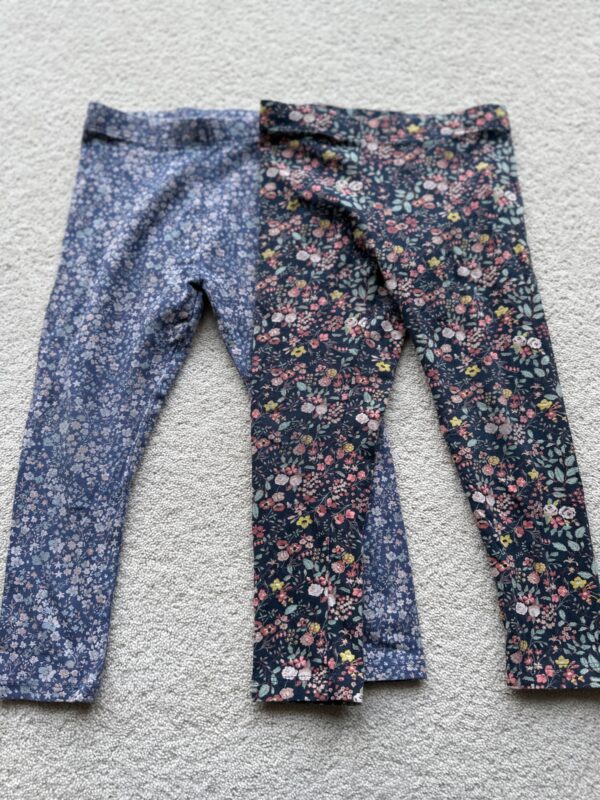 NEXT, Set Of Two Floral Leggings, 3-4Y