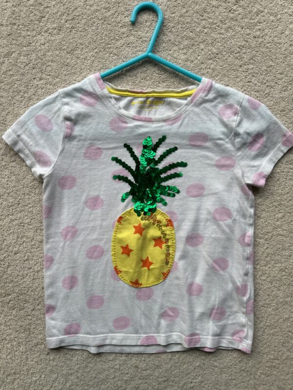 Boden Pineapple Sequin T-Shirt, 6-7Y