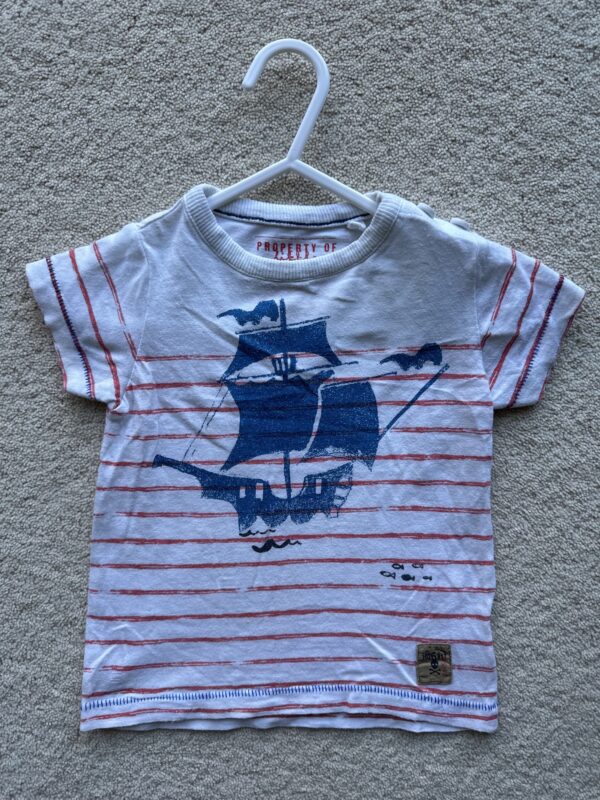 Next Striped Pirate Boat T-Shirt, 6-9M
