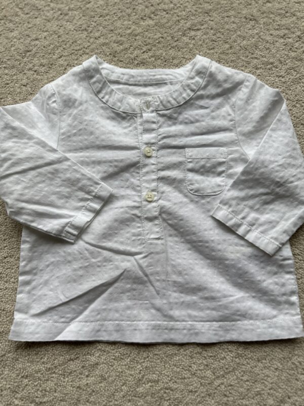 M&S Collarless Shirt, 0-3M