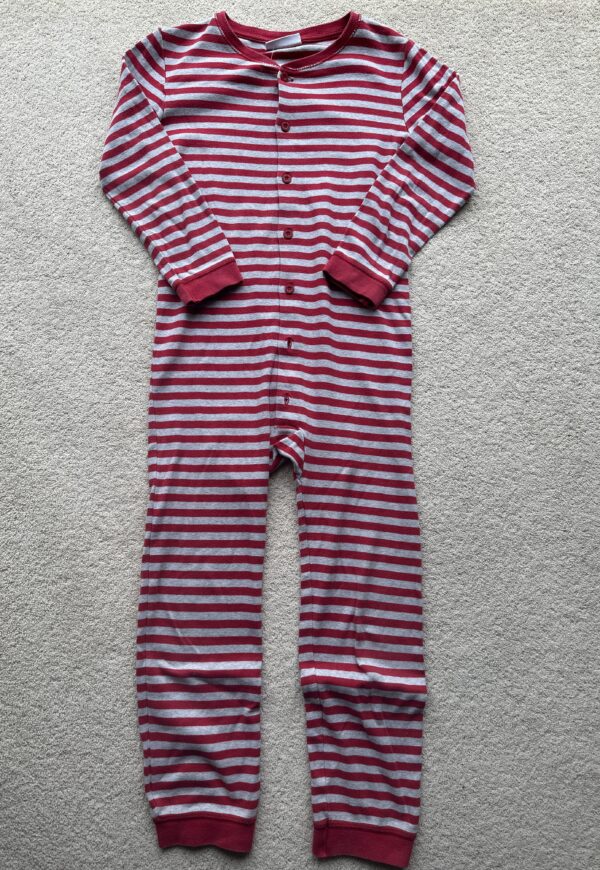 White Company Striped Onesie, 7-8Y