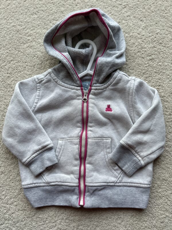 Gap Hooded Sweatshirt With Pink Trim, 6-12M