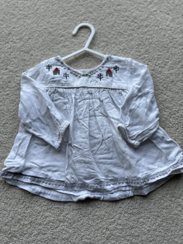 M&S L/S Houses & Tress Blouse, 6-9M