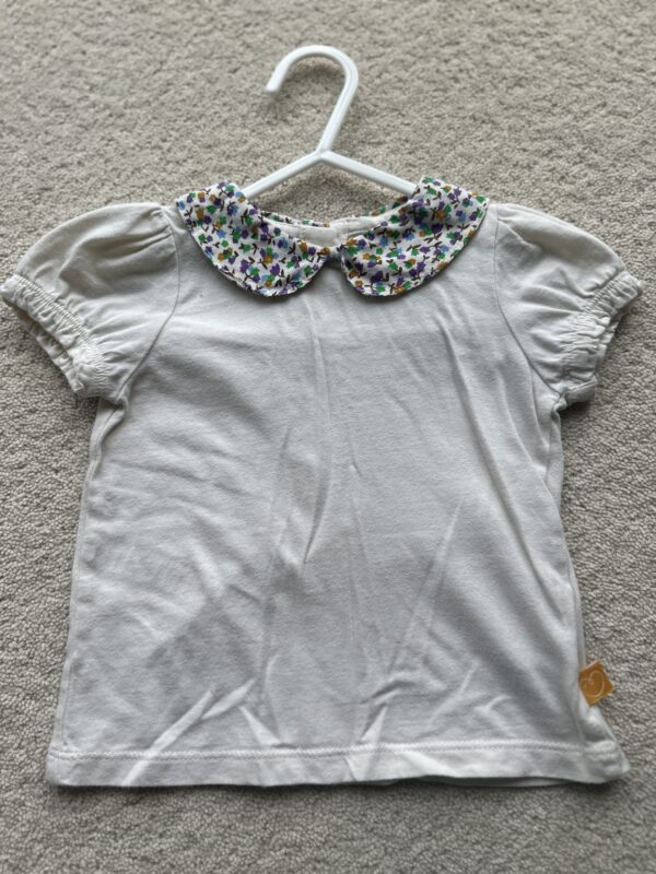 White Co Pink & White PJ Romper, 6-9M