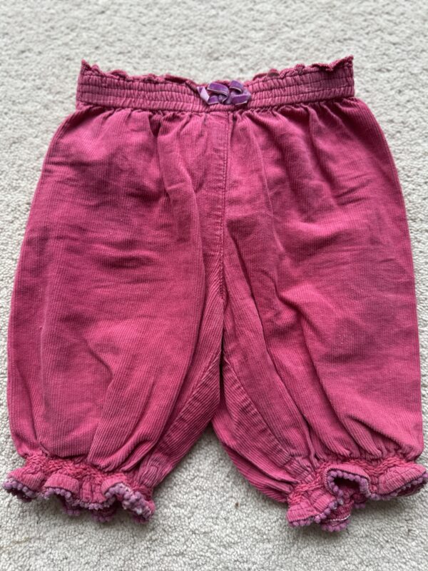 Monsoon Corded Pink 3/4 Trousers, 6-12M