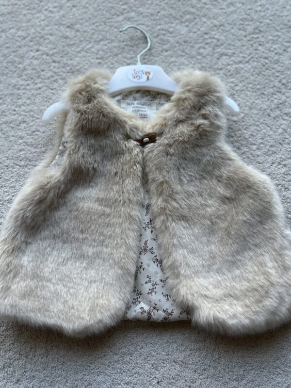 Zara Faux Fur Gilet, 12-18M