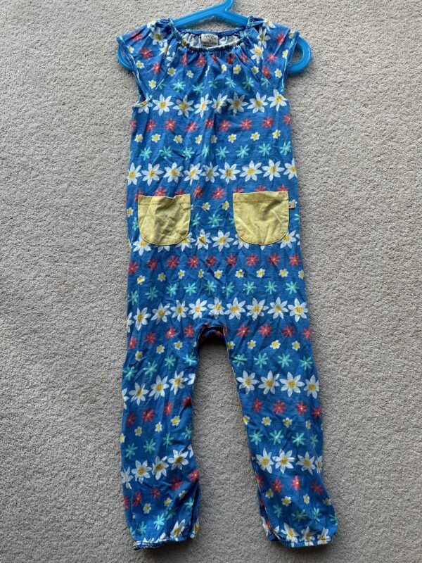 Frugi, Sleeveless Floral Playsuit, 3-4Y