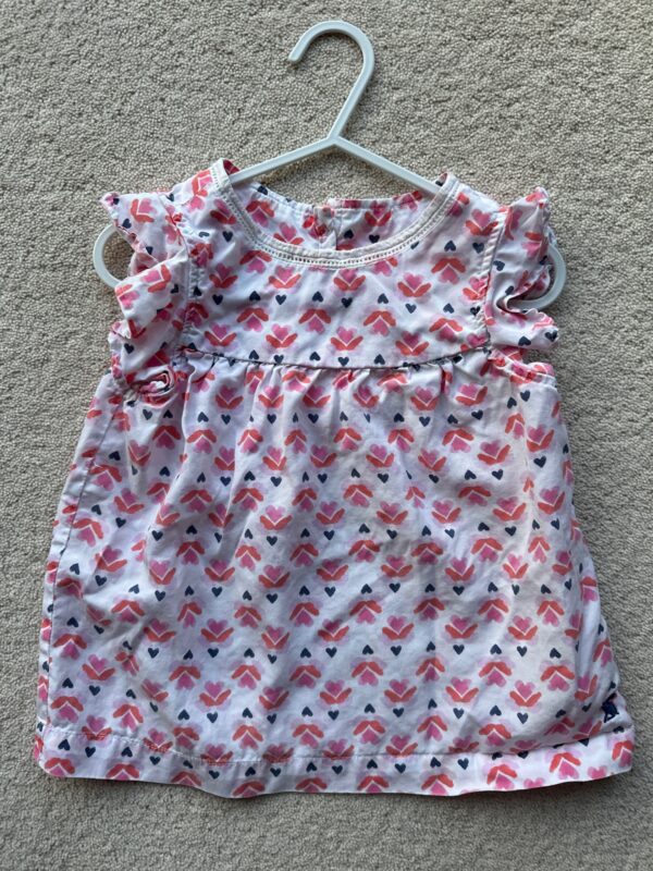 Joules, Heart Printed Top, 3Y