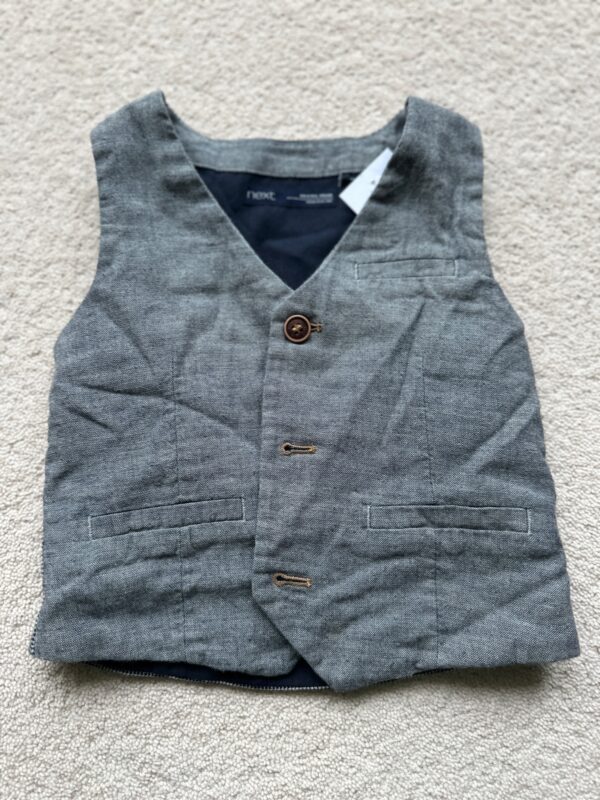 NEXT, Grey Waistcoat, 12-18M