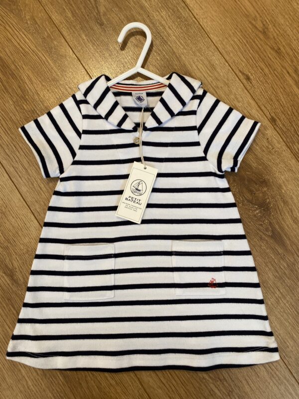 Petit Bateau Striped Dress, 12M, BNWT