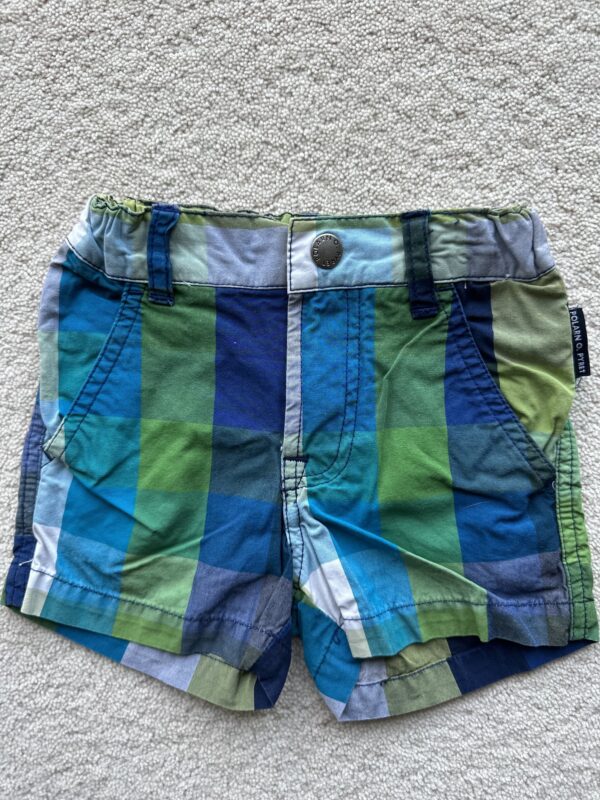 Polarn O Pyret Checked Shorts, 4-6M