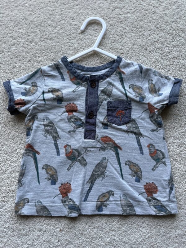 Mamas & Papas Bird T-Shirt, 3-6M