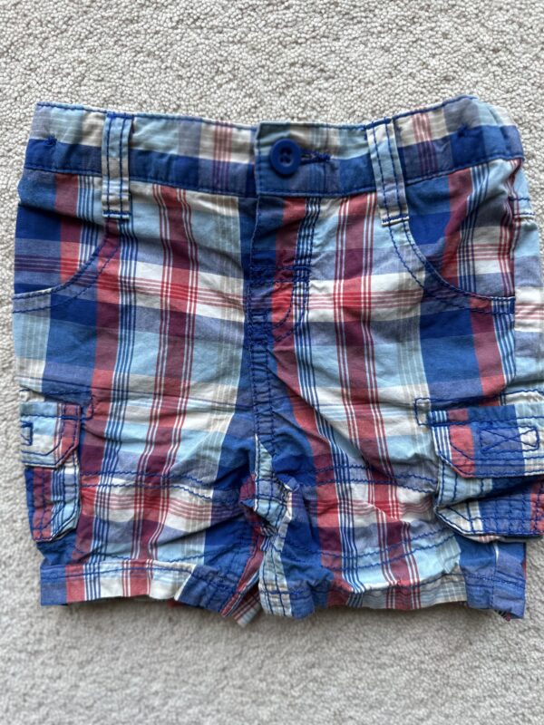 John Lewis Checked Shorts, 3-6M
