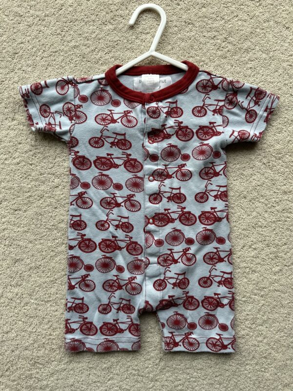 Sweet Peanut Bicycle S/S Romper, 3-6M