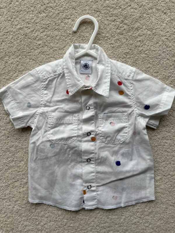 Petit Bateau Spotted S/S Shirt, 6M