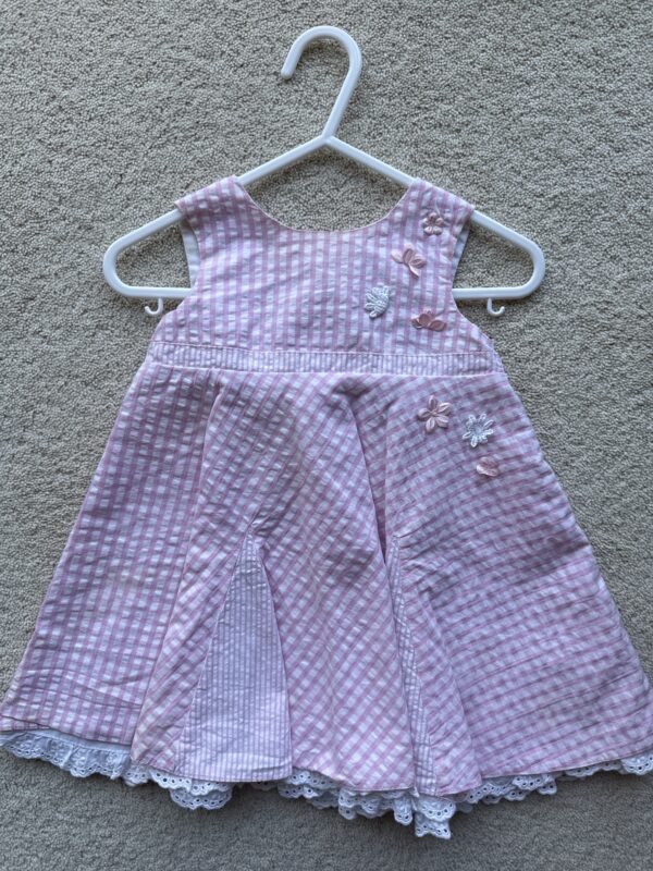 Little Bundle Sleevess Gingham Dress, 3-6M