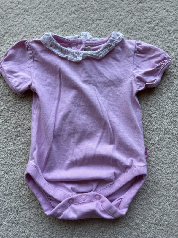 JoJo Pink Heart Collared Bodysuit, 3-6M