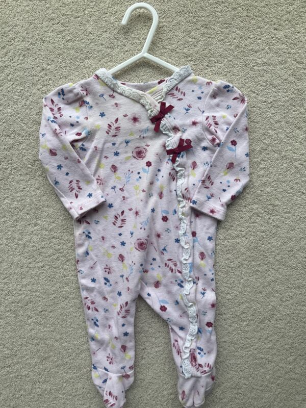 Laura Ashley Floral Sleepsuit, 3-6M