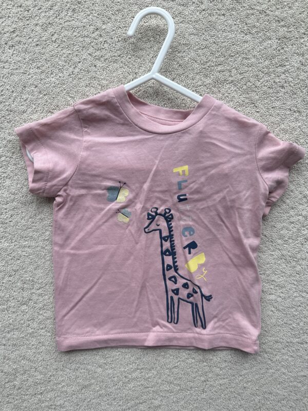 M&S Giraffe Flutterby T-Shirt, 3-6M