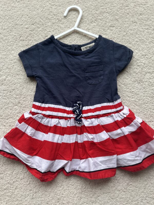 Next Striped S/S Dress, 3-6M