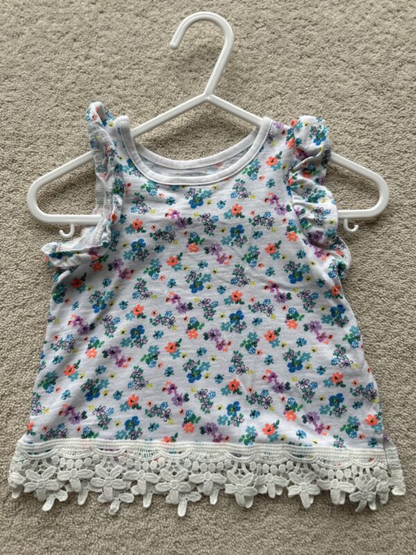 Next Floral Sleeveless T-Shirt, 3-6M