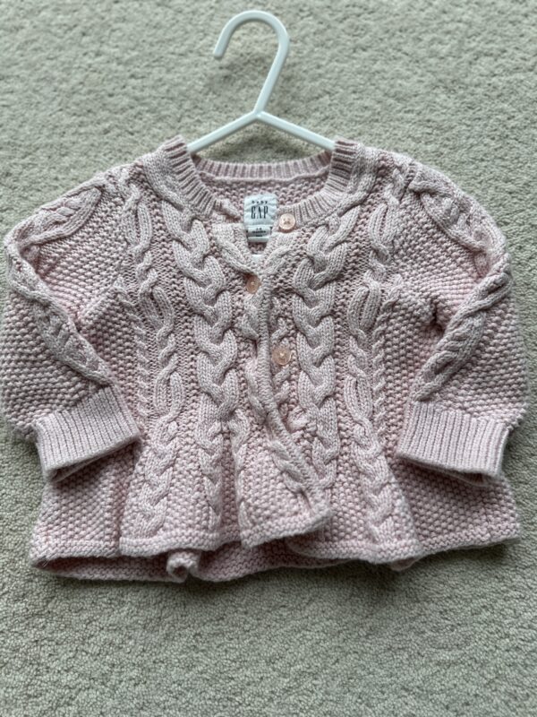 Gap Pink Knit Cardigan, 3-6M