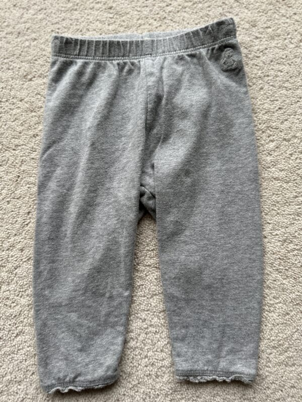 Next Grey Leggings With Lace Trim, 3-6M