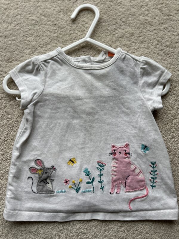 John Lewis Cat & Mouse T-Shirt, 3-6M