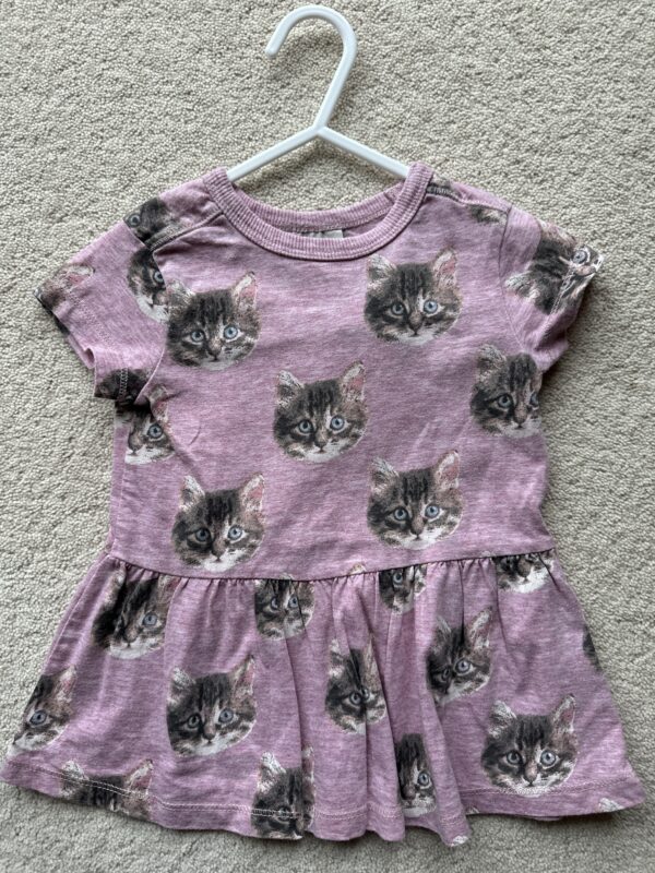 Next Cat S/S Dress, 3-6M