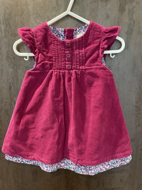 JoJo Pink Cord Dress, 3-6M