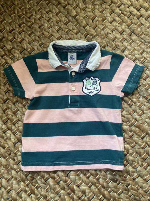 Petit Bateau, Stripe Collared Top, 12M