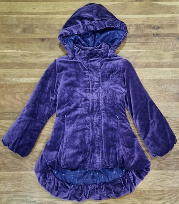 NameIt Purple Velour Coat, 3-4Y