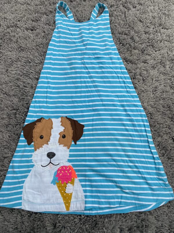 Boden Dog Ice Cream Dress*small mark on straps and mark above dog, 9-10Y