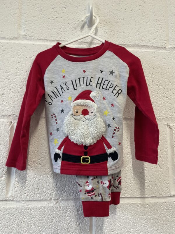 Primark "Santa's Little Helper" PJ Set* Mark on front, 18-24M