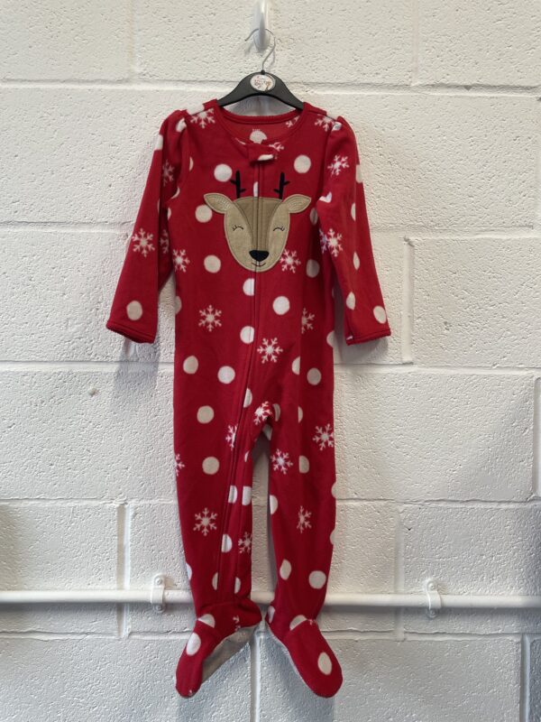 Carters Reindeer Footed Onesie, 3Y