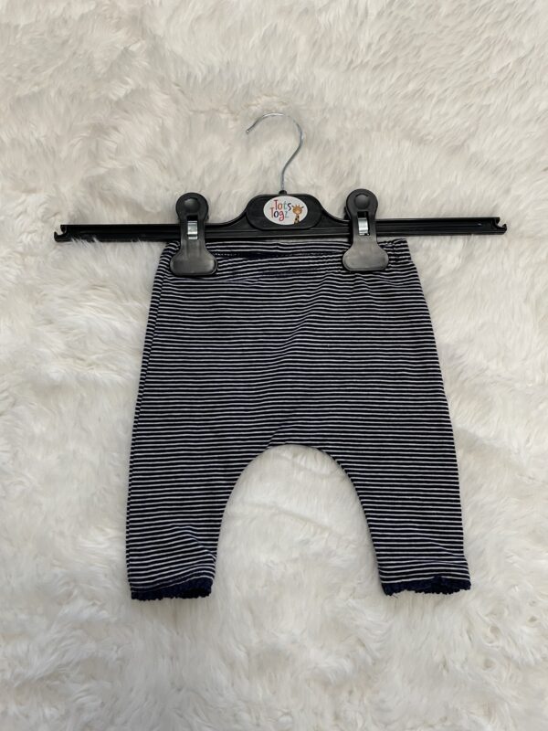 NEXT Navy Blue Stripe Leggings, 0-3M