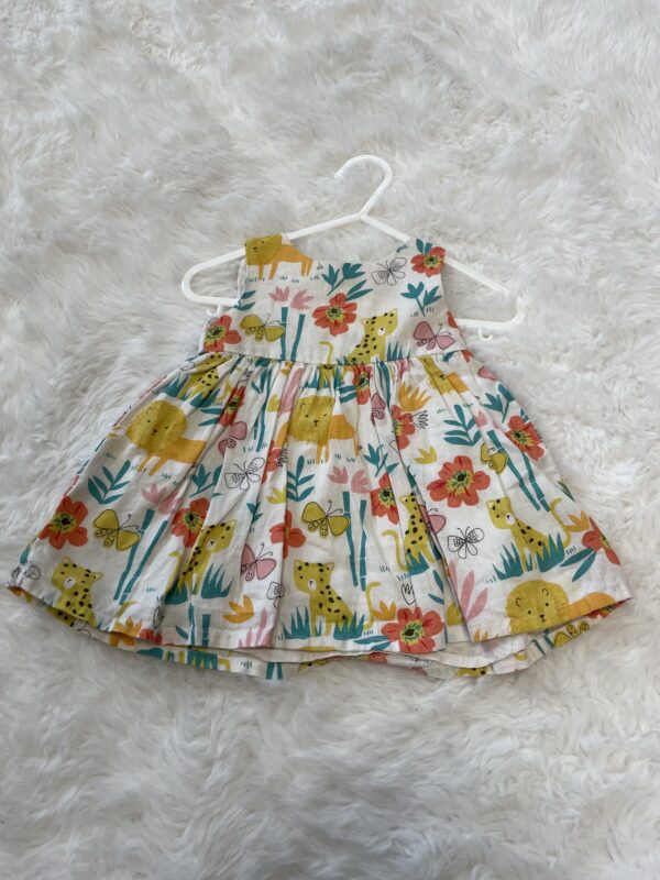 John Lewis S/S Floral & Animals Dress, 0-3M