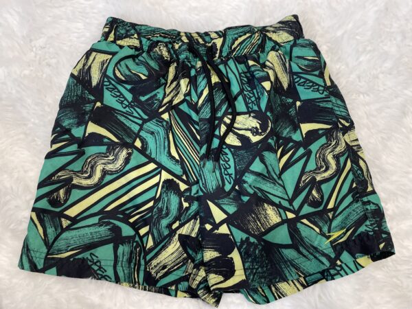 Speedo Green Patterened Swim Shorts, Large 9-10Y