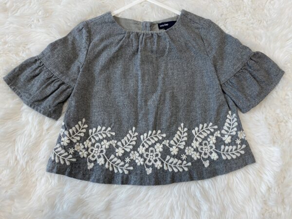 Gap S/S Thick Blouse With Embroidered Detail, 18-24M