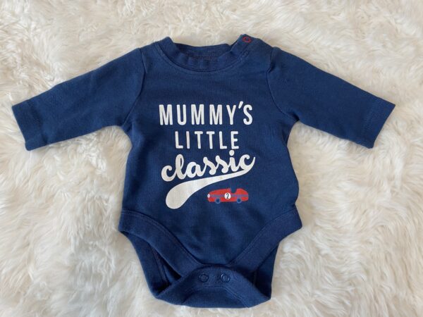 Mothercare "Mummy's Little Classic" L/S Bodysuit, New Baby