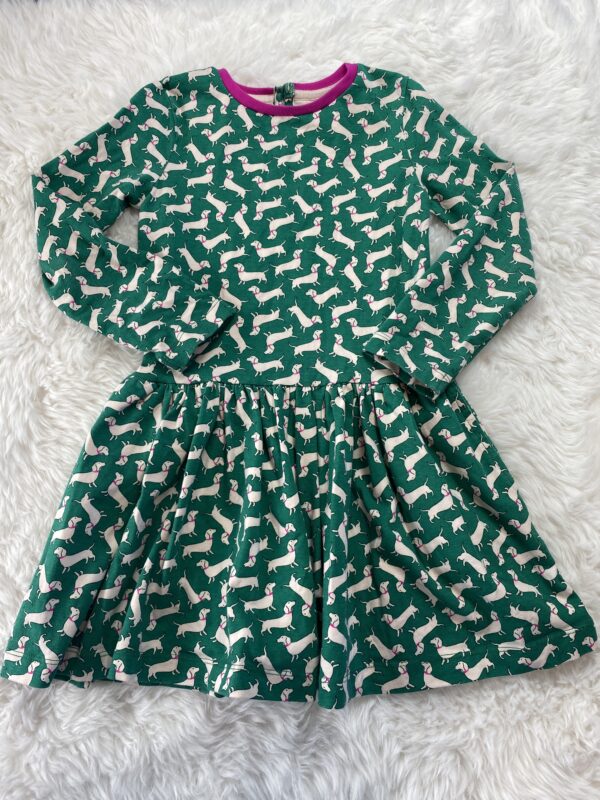 Boden Dog Print L/S Dress, 4-5Y, Like New