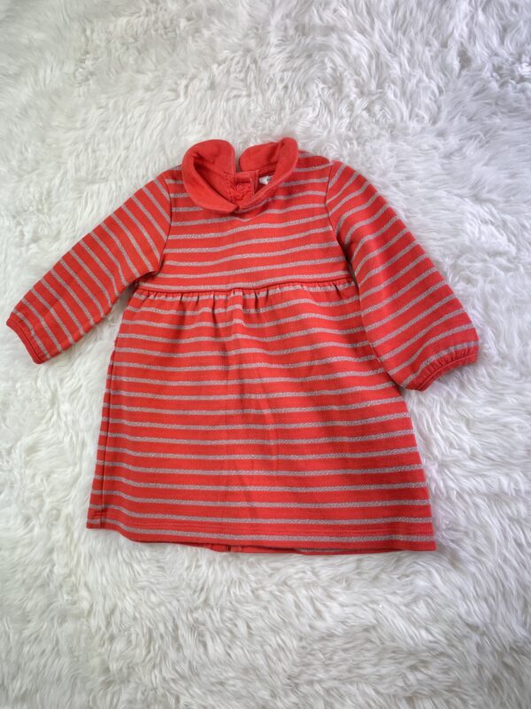 Boden L/S Striped Dress, 3-6M