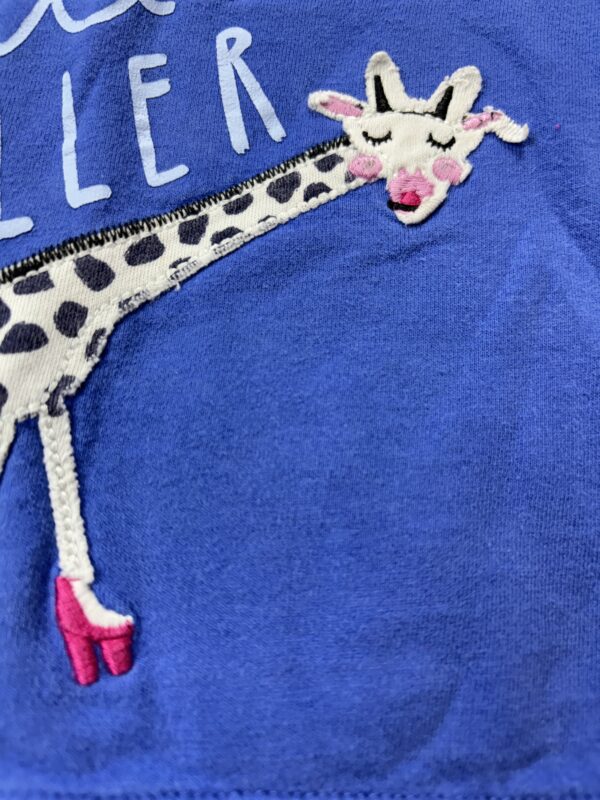 Joules Giraffe L/S Top, 9-12M, * Minor wash wear - Image 2
