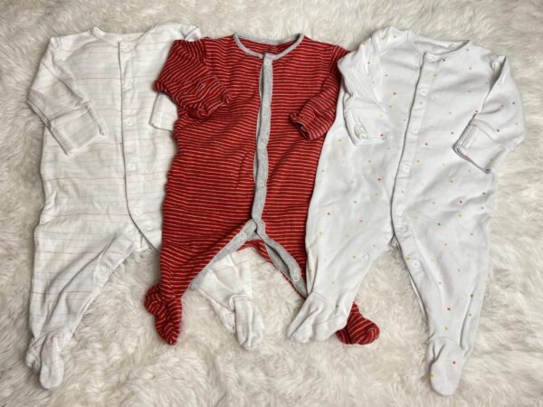 Next Set of 3 Sleepsuits, 0-3M