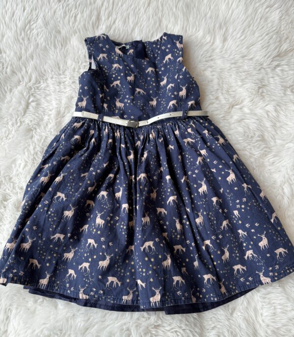 John Lewis Deer Dress,* some cracking on belt, 2Y